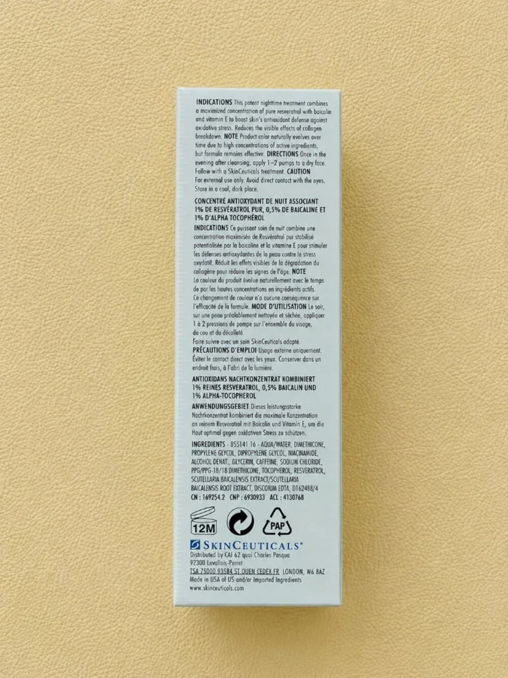 SkinCeuticals Resveratrol B E Night Serum